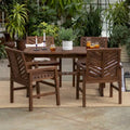 Middlebrook Hydaburg 5-Piece Acacia Extension Dining Set