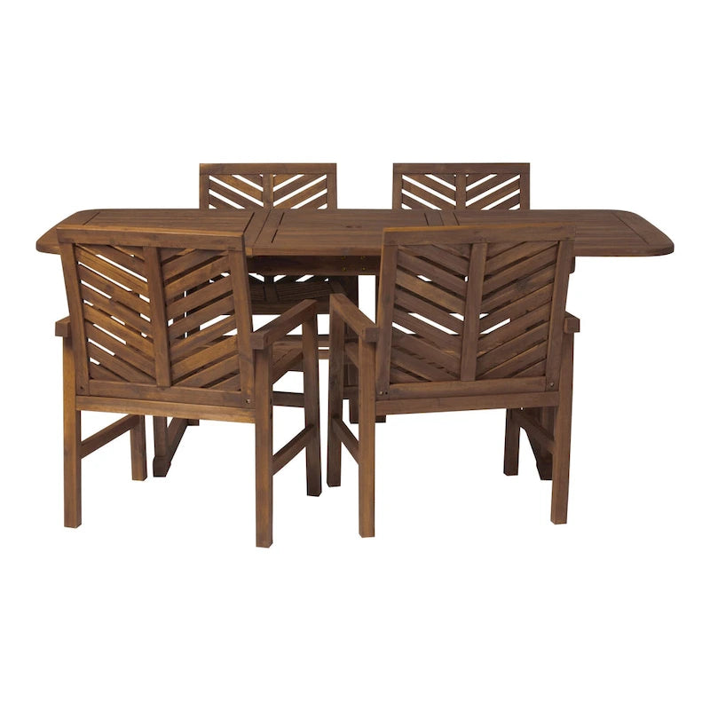 Middlebrook Hydaburg 5-Piece Acacia Extension Dining Set