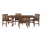 Middlebrook Hydaburg 5-Piece Acacia Extension Dining Set