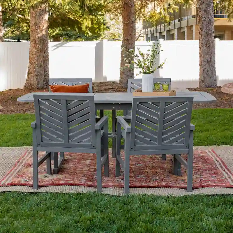 Middlebrook Hydaburg 5-Piece Acacia Extension Dining Set