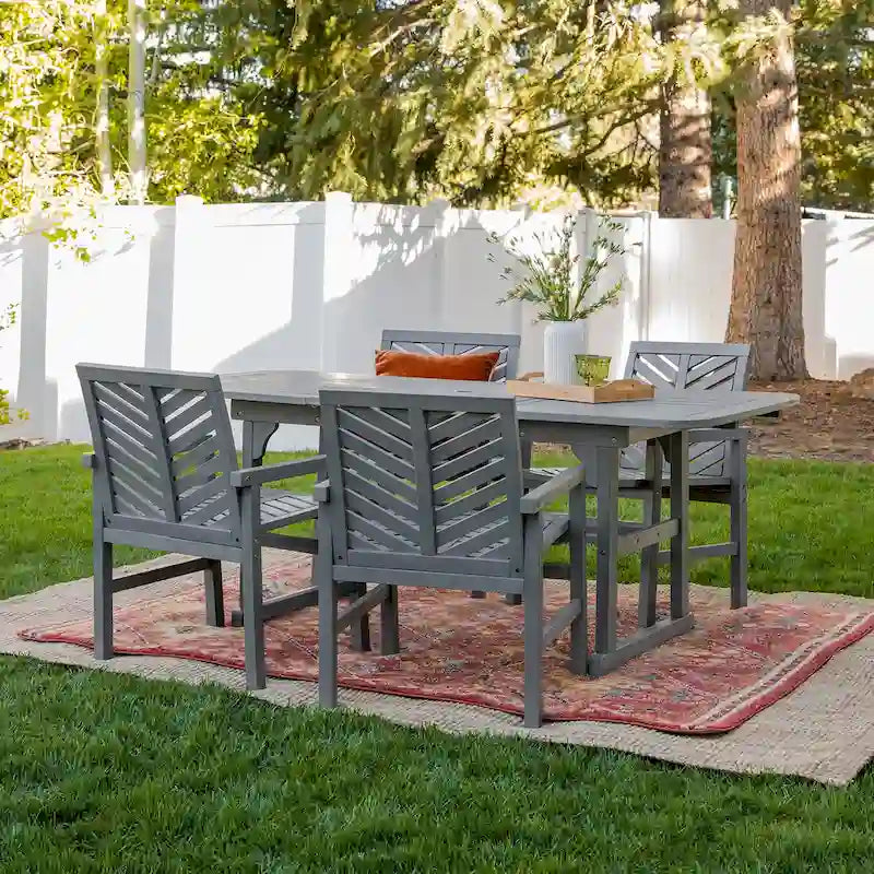 Middlebrook Hydaburg 5-Piece Acacia Extension Dining Set