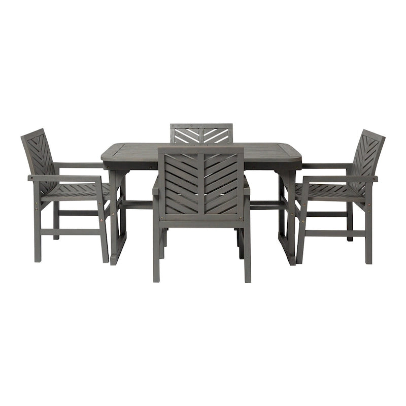 Middlebrook Hydaburg 5-Piece Acacia Extension Dining Set
