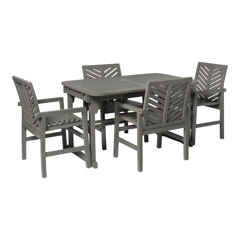 Middlebrook Hydaburg 5-Piece Acacia Extension Dining Set