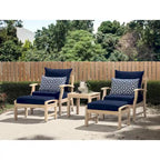 Kooper 5 Piece Sunbrella Outdoor Patio Club Chair And Ottoman Set