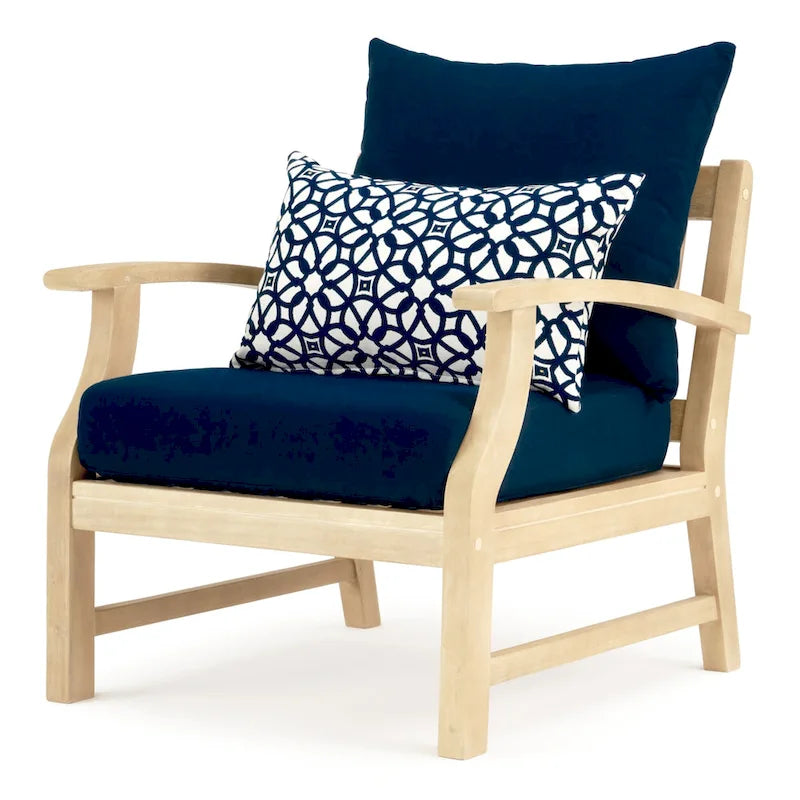 Kooper 5 Piece Sunbrella Outdoor Patio Club Chair And Ottoman Set