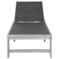 SAFAVIEH Outdoor Living Manteca Ash Grey Acacia Wood Lounge Chair - 23.6 x75.2 x13  - 24 W x 75 D x 13 H