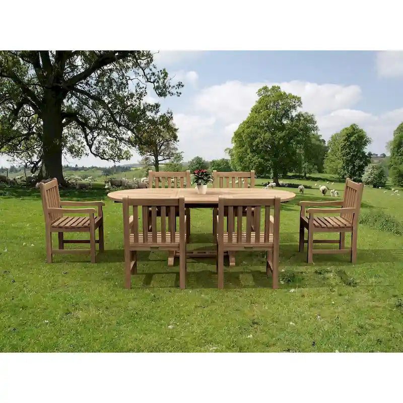 Hyde Park Natural Teak Dining Table Set