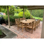 Hyde Park Natural Teak Dining Table Set