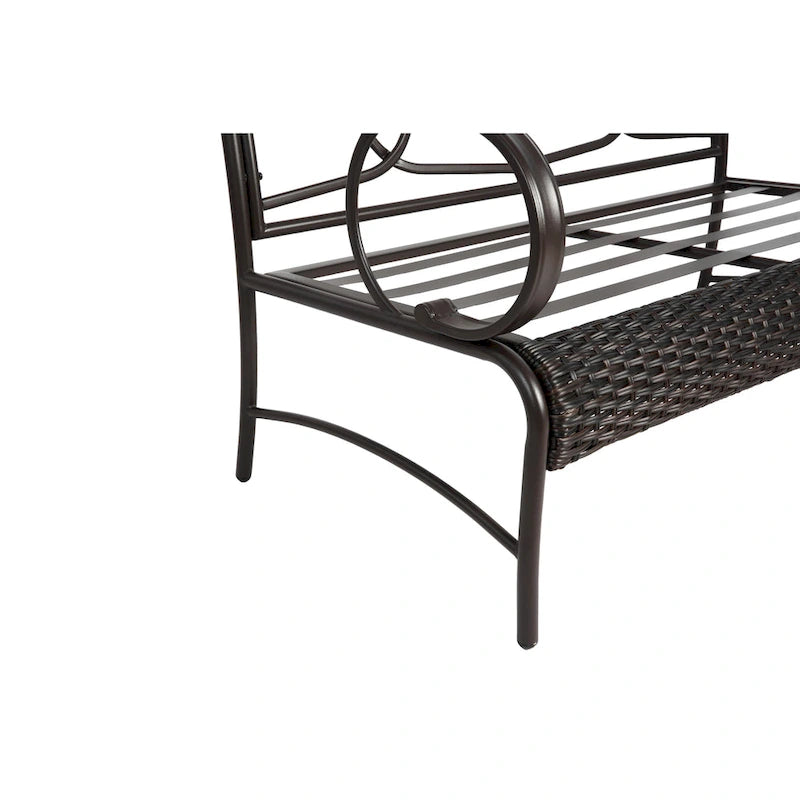 4 Piece Outdoor Patio Furniture Sets, Wicker Conversation Set for Porch Deck, Rattan Sofa Chair with Cushion