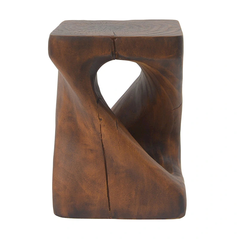 Christopher Knight Home - Stella Twisted Spiral Wood Grain Side Table
