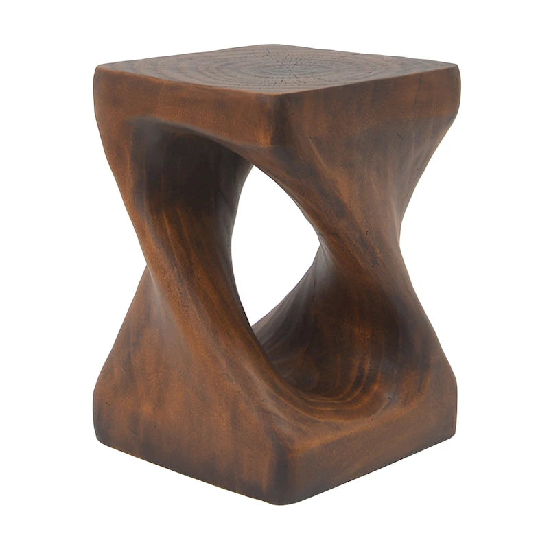 Christopher Knight Home - Stella Twisted Spiral Wood Grain Side Table