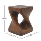 Christopher Knight Home - Stella Twisted Spiral Wood Grain Side Table