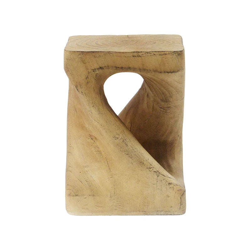 Christopher Knight Home - Stella Twisted Spiral Wood Grain Side Table