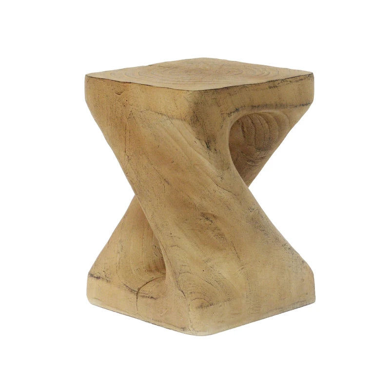 Christopher Knight Home - Stella Twisted Spiral Wood Grain Side Table