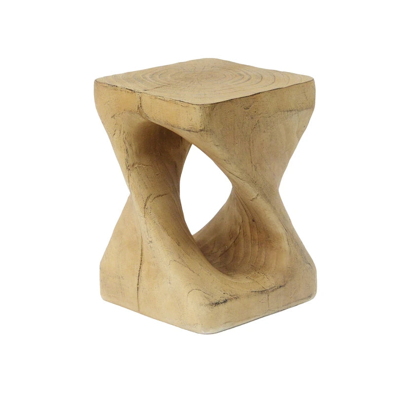 Christopher Knight Home - Stella Twisted Spiral Wood Grain Side Table