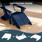 Polytrends Coastin Modern Poly Adirondack Chair With Ottoman (Set of 2)