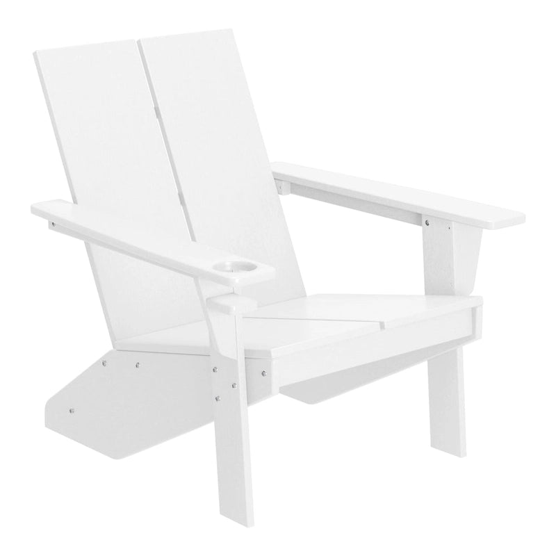 Polytrends Coastin Modern Poly Adirondack Chair With Ottoman (Set of 2)