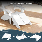 Polytrends Coastin Modern Poly Adirondack Chair With Ottoman (Set of 2)