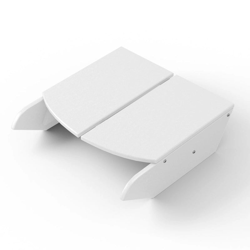 Polytrends Coastin Modern Poly Adirondack Chair With Ottoman (Set of 2)