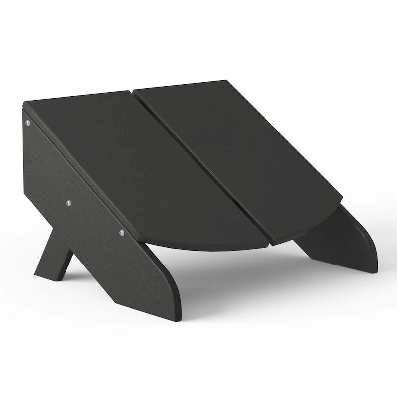 Polytrends Coastin Modern Poly Adirondack Chair With Ottoman (Set of 2)