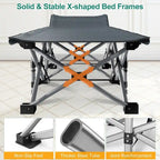 Folding Camping Cot, Double Layer Oxford Cot, for Camp and Office Use