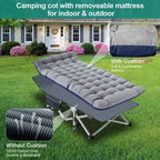 Folding Camping Cot, Double Layer Oxford Cot, for Camp and Office Use