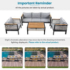 4-Pieces Patio Seating Group with Cushions & 1 Coffee Table