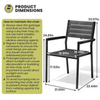 7-Piece Patio Dining Set Aluminum Dining Table with Umbrella Hole and Stackable Chairs