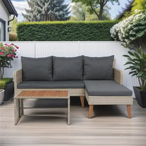 3PCS Ptaio Wicker Sectional Sofa Set
