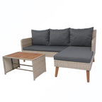 3PCS Ptaio Wicker Sectional Sofa Set