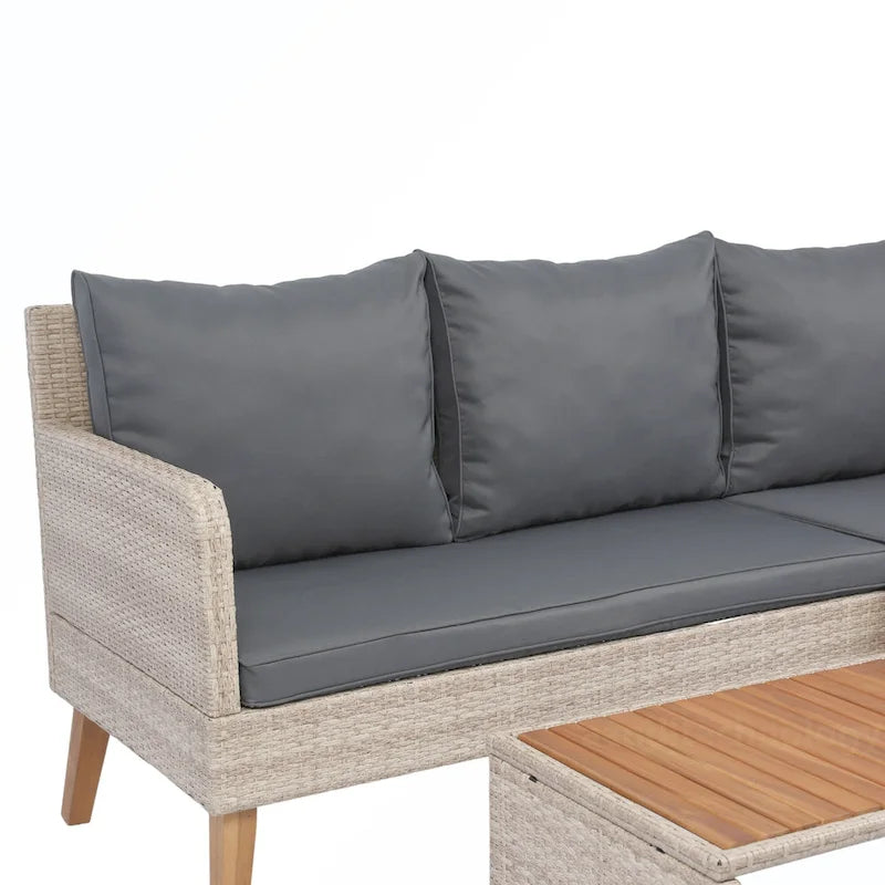 3PCS Ptaio Wicker Sectional Sofa Set