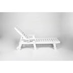 3-Piece Oversized Chaise Lounge Chair Set with Wood Texture
