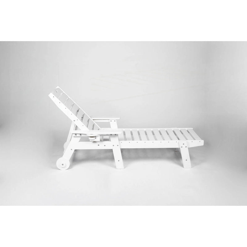 3-Piece Oversized Chaise Lounge Chair Set with Wood Texture