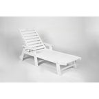 3-Piece Oversized Chaise Lounge Chair Set with Wood Texture