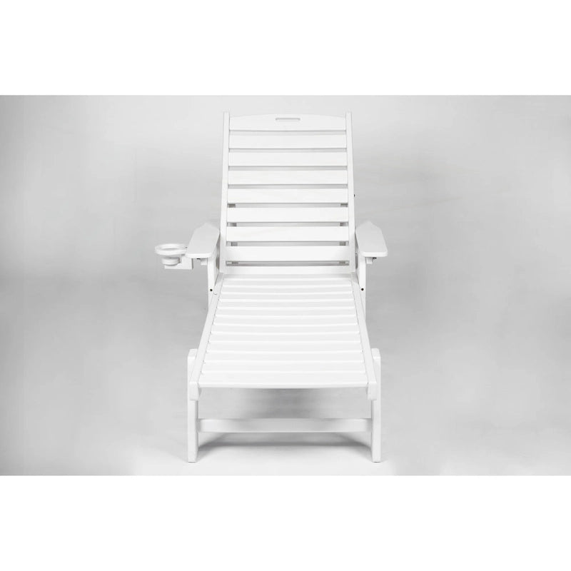 3-Piece Oversized Chaise Lounge Chair Set with Wood Texture