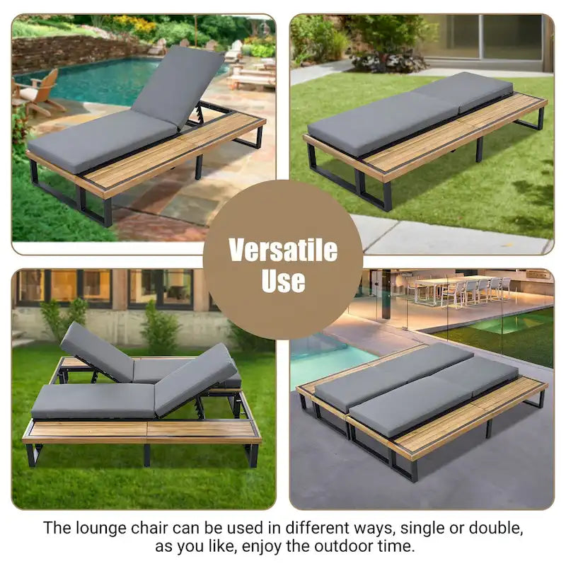 Outdoor Chaise Lounge Chair Set of 2