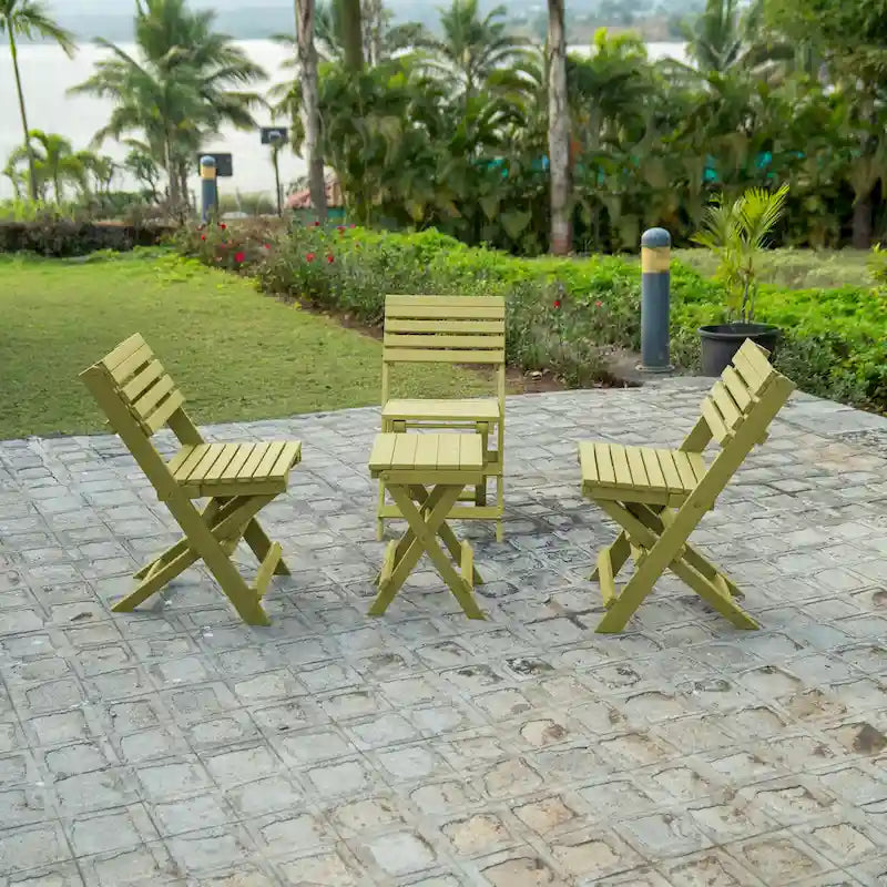San Juan Fully Assembled All-Weather Recycled HDPE Outdoor Folding Bistro table