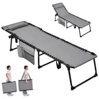 Yaheetech Adjustable Outdoor Folding Tanning Chair with 5 Back Position