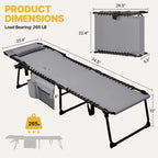 Yaheetech Adjustable Outdoor Folding Tanning Chair with 5 Back Position