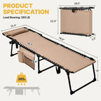 Yaheetech Adjustable Outdoor Folding Tanning Chair with 5 Back Position