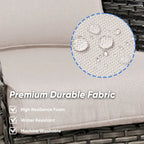 7 Pieces Outdoor Gliders Chairs Table Fire Pit Table with 5-Inch Thick Cushions