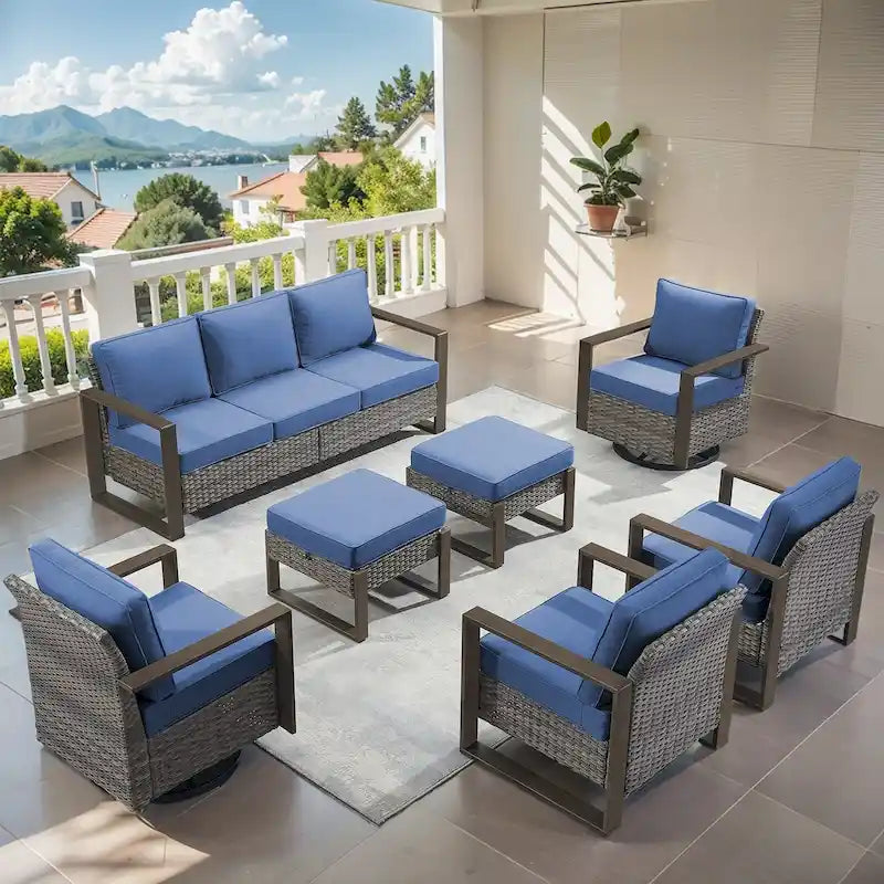 High Back Outdoor Furniture with Thick Cushion