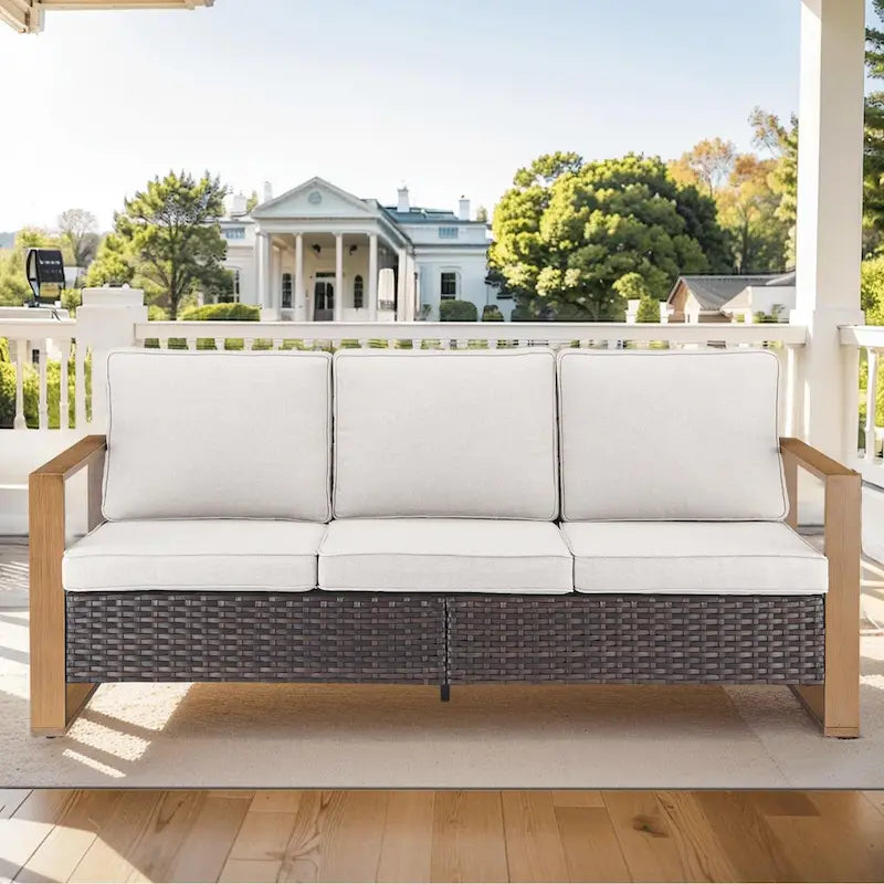 High Back Outdoor Furniture with Thick Cushion