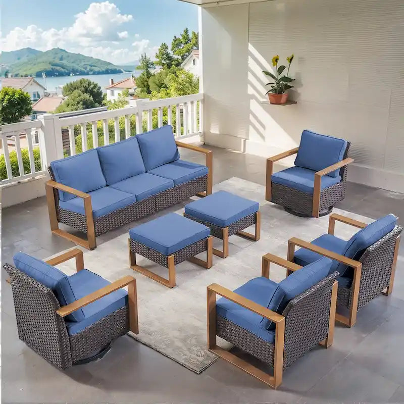 High Back Outdoor Furniture with Thick Cushion