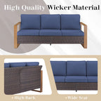 High Back Outdoor Furniture with Thick Cushion
