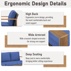 High Back Outdoor Furniture with Thick Cushion