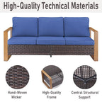 High Back Outdoor Furniture with Thick Cushion