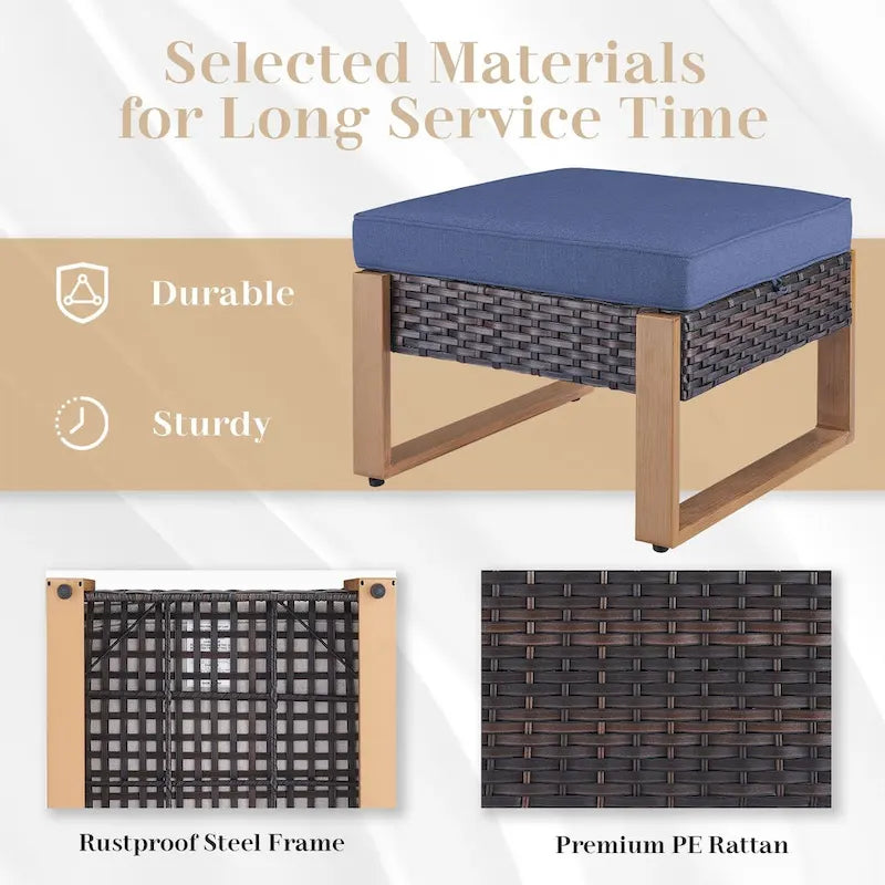 High Back Outdoor Furniture with Thick Cushion