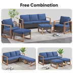 High Back Outdoor Furniture with Thick Cushion