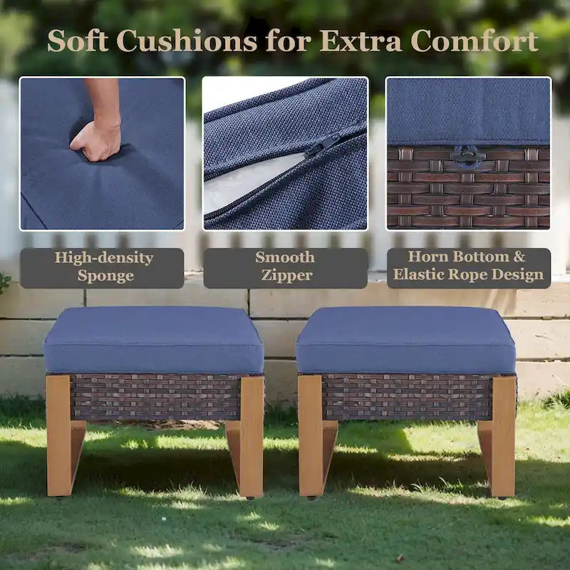 High Back Outdoor Furniture with Thick Cushion